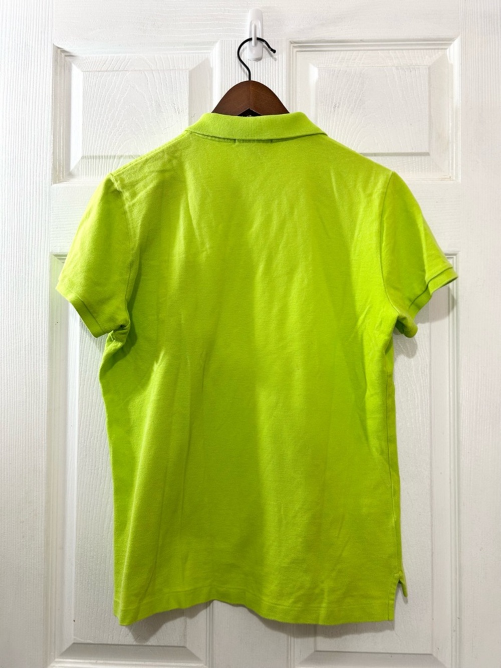 Ralph Lauren The Skinny Polo Women’s XL Lime Green Pique Cotton Short Sleeve - Picture 2 of 6